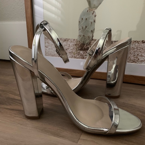 missguided silver heels